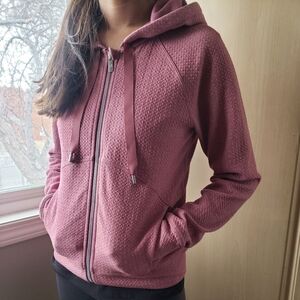Women's Textured Hoodie - Mauve